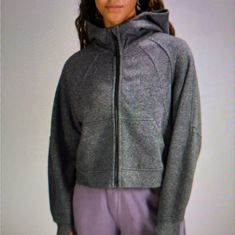 lululemon Scuba Oversized Full Zip Hoodie Specked Black M/L